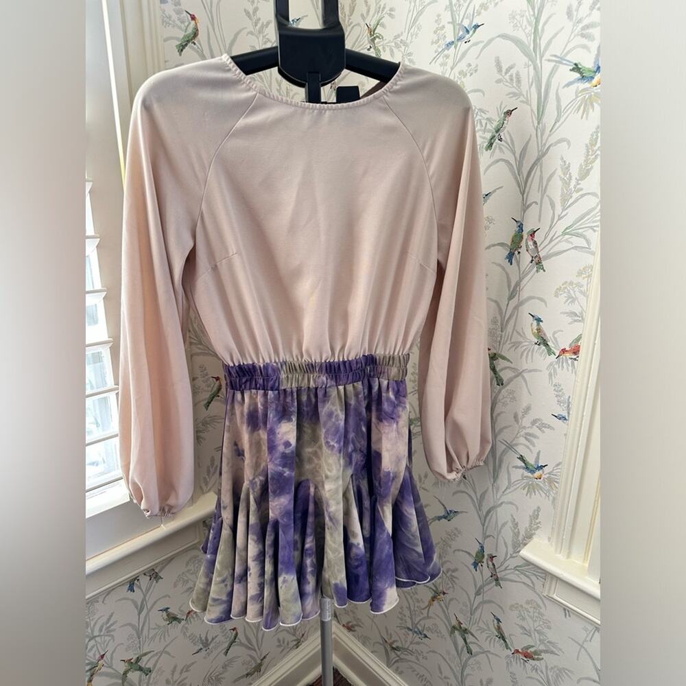 Main Strip bohemian long sleeves midi dress with ruffles